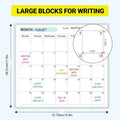 Updated Year Calendar Huge Wet & Dry Erase Schedule Planner Calendar Reusable Blank Whiteboard Yearly Calendar for Home Qme as shown