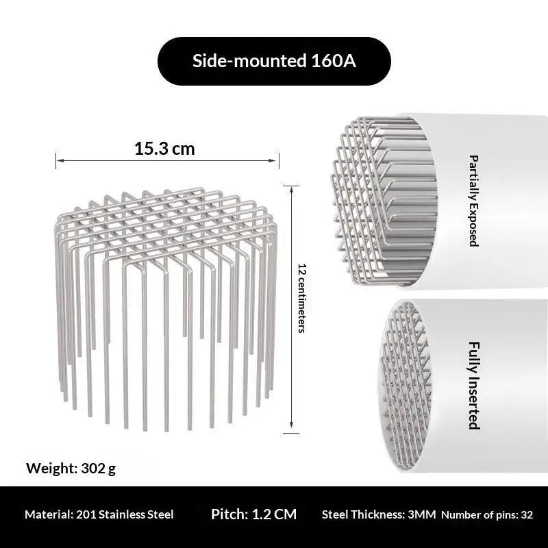 Stainless Steel Roof Floor Drain Balcony Drainage Ditch Anti-Blocking Mesh Cover Garden Outdoor Rooftop Gutter Guard Qme 160 tube