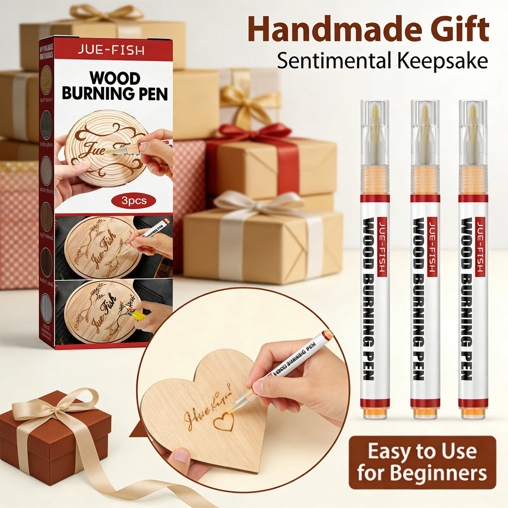 Wood Burning Pen Quickly Depict Beautiful Patterns Handmade Wood DIY Ink Evenly Distributed Safe Ingredient Wood Burning Pen Set Qme