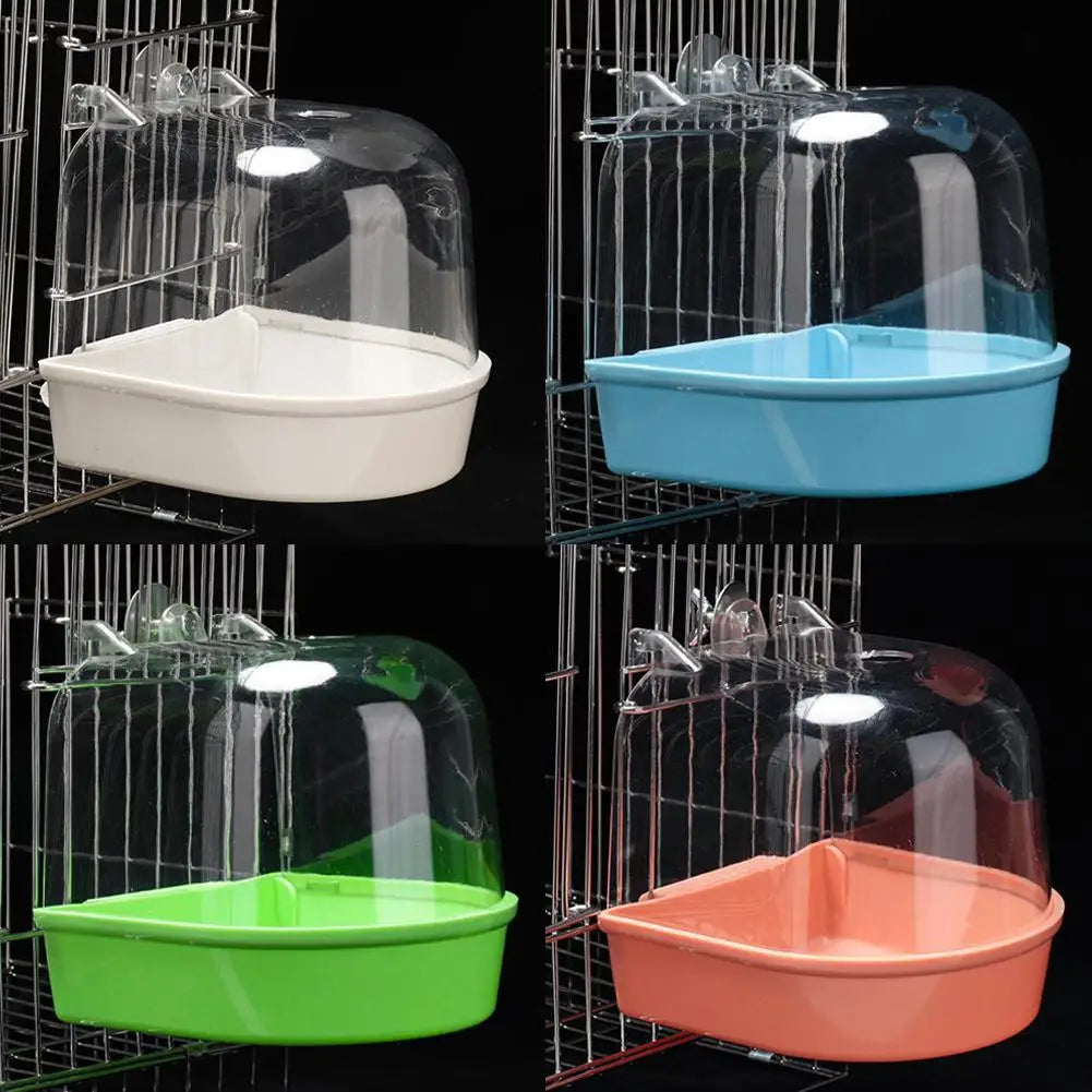 Hanging Bird Bath Is Waterproof Wear-resistant And Easy To Clean Cage-style External Bath For Birds Such As Parrots And Myn Qme