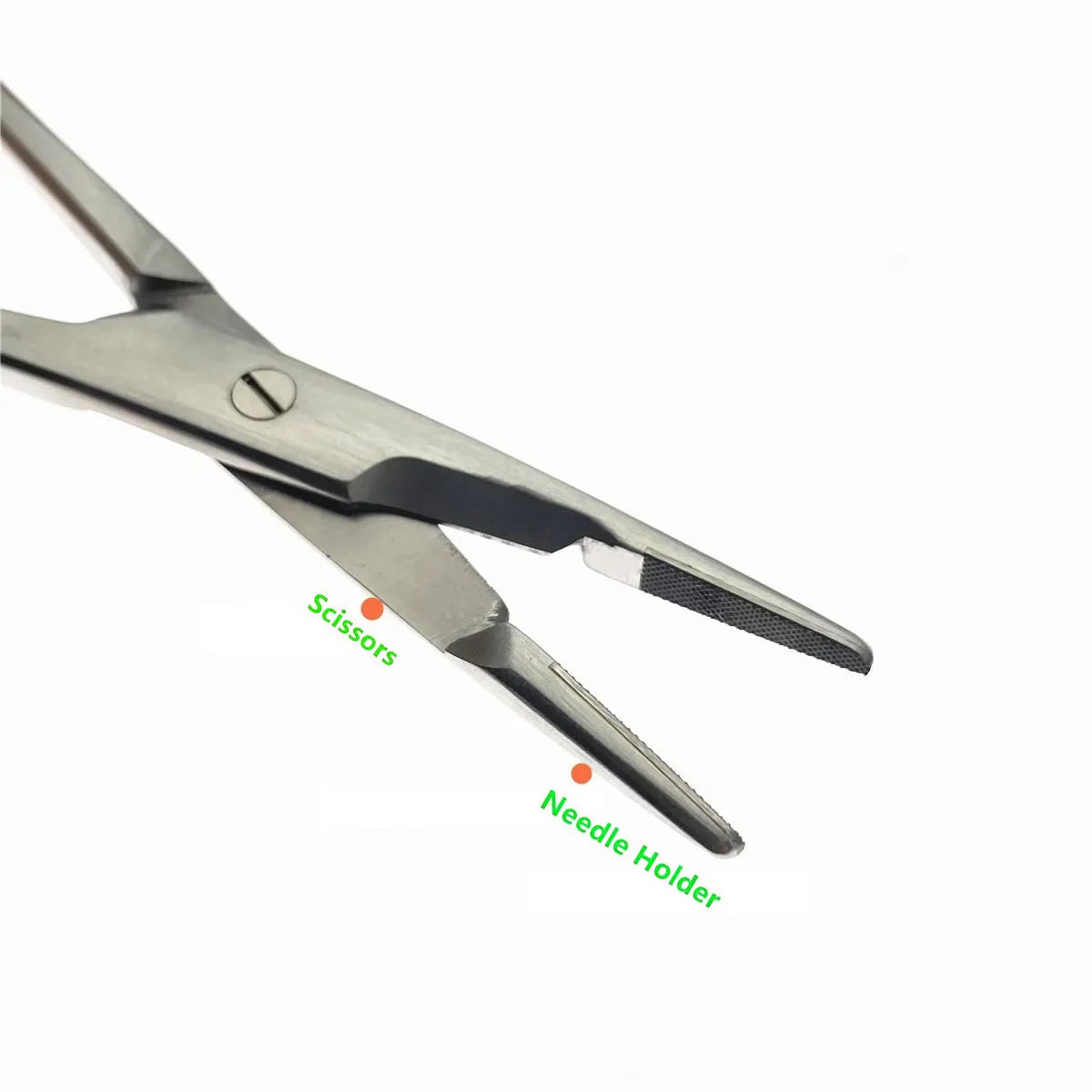 Multifunctional Needle Holder Scissors Insert Gold Handle Clamp Qme