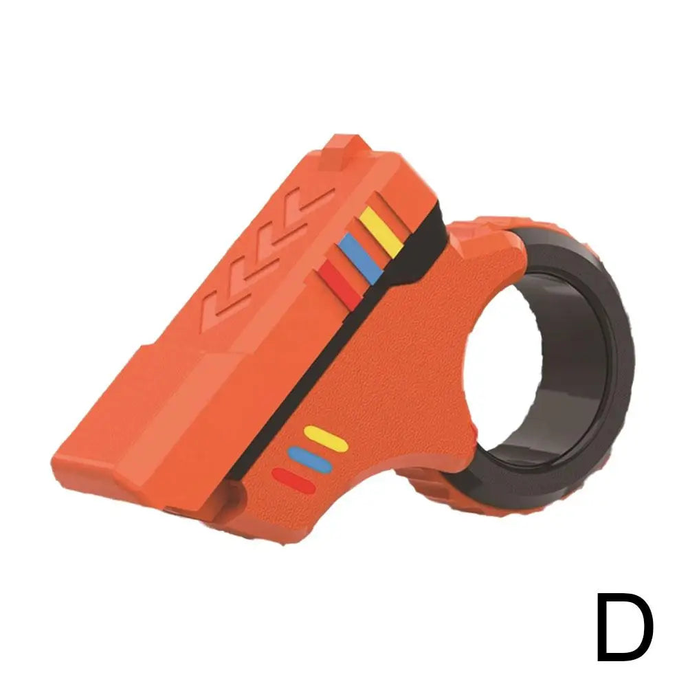 Multi-function Stress Relief Fidget Ring Office Decompress Rotary Finger Sliders Small Pistol Fingertip Toy for Adults Kids Gift Qme D