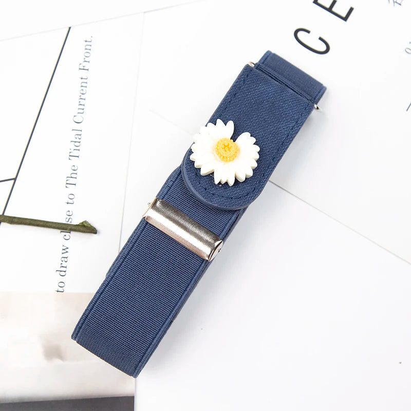 Buckle-free Elastic Invisible Belt Jeans Leather Lazy Without Buckle Qme