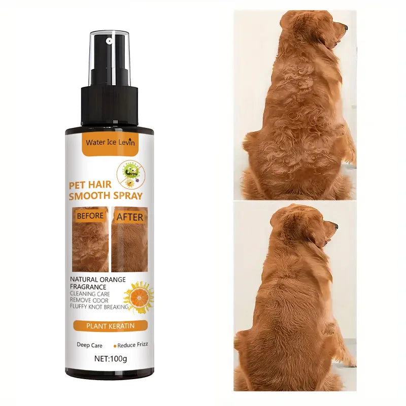 Pet Hair Smoothing Care Spray, Containing Gentle Ingredients, Deeply Moisturizes and Hydrates the Hair. Just One Spray Can Soften and Make Your Pet's Fur Smoother and Shinier. Qme Default Title