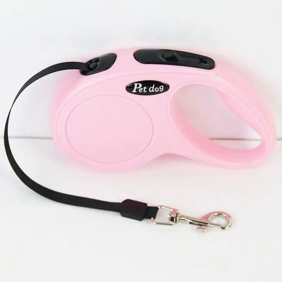 3m 5m Automatic Retractable Pet Leash Suitable Medium Small Dogs Qme pink