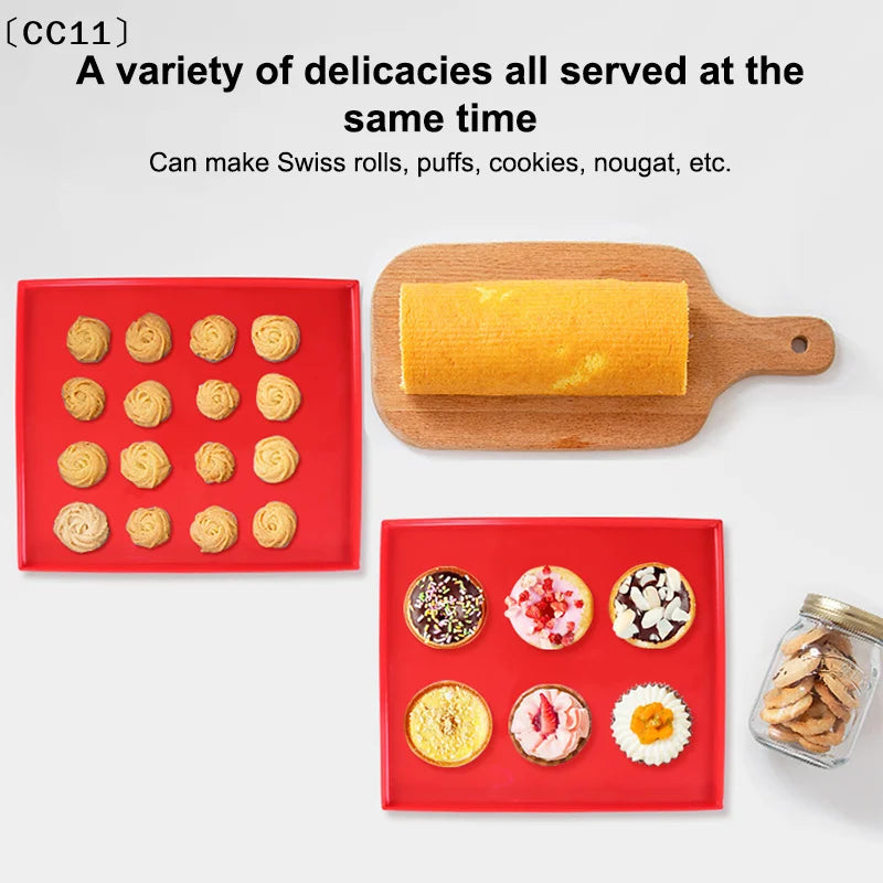 Multifunctional Silicone Cake Roll Mat Non-stick Bakeware Tray Pan Qme