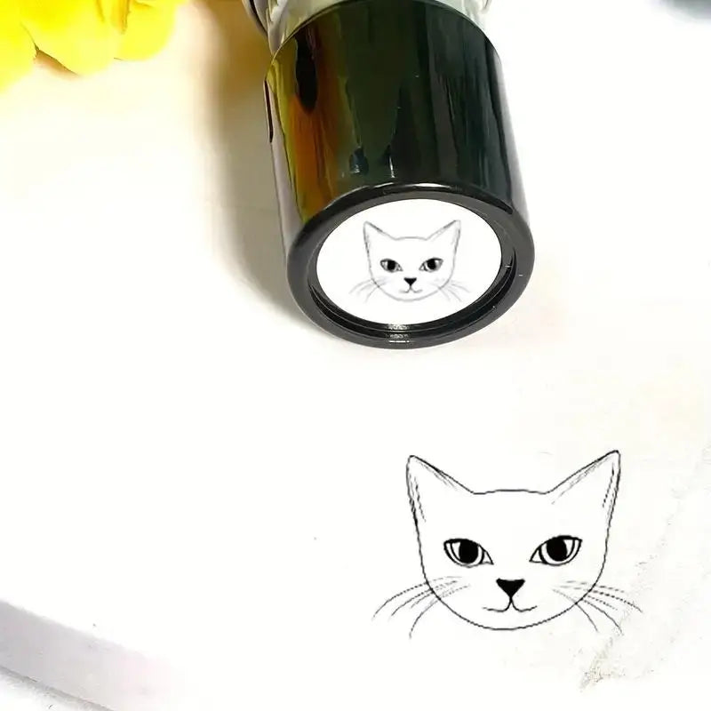 Cute Cartoon Black Kitten Stamp Lovely Shape Journal Stamps DIY Scrapbooking Decoration Collage Signets For Your Choice Qme A8