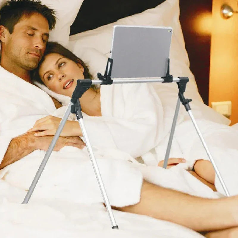 Tablet Stand Phone Holder Adjustable Lazy Bed Floor Desk Tripod Foldable Desktop Mount for IPhone IPad Kindle Galaxy Tab Support Qme