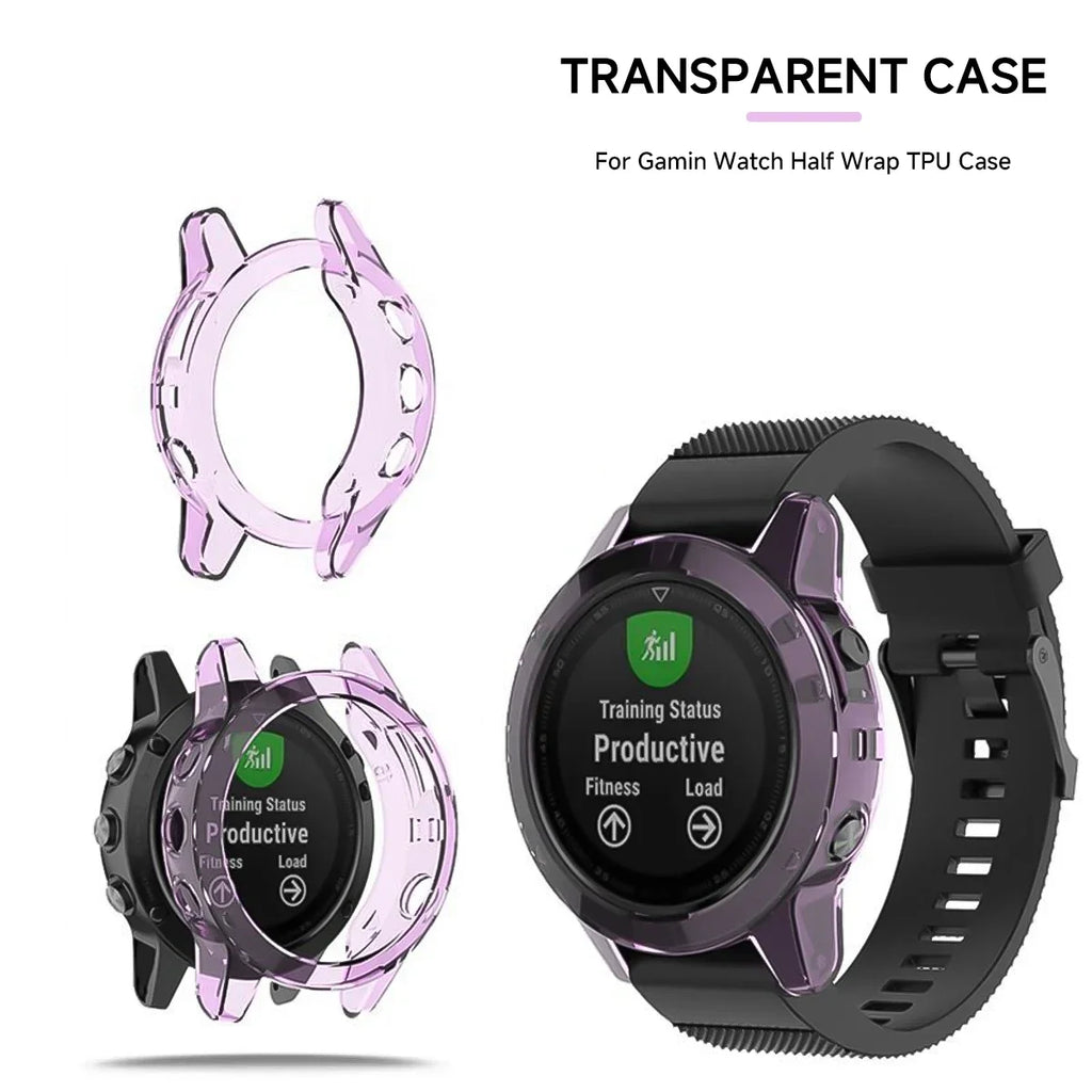 Soft TPU Protector Case for Garmin Fenix 7 7S 7X Pro 6 6S 6X Pro 5 5S 5X Plus Transparent Protective Case for Garmin watch Slim Qme