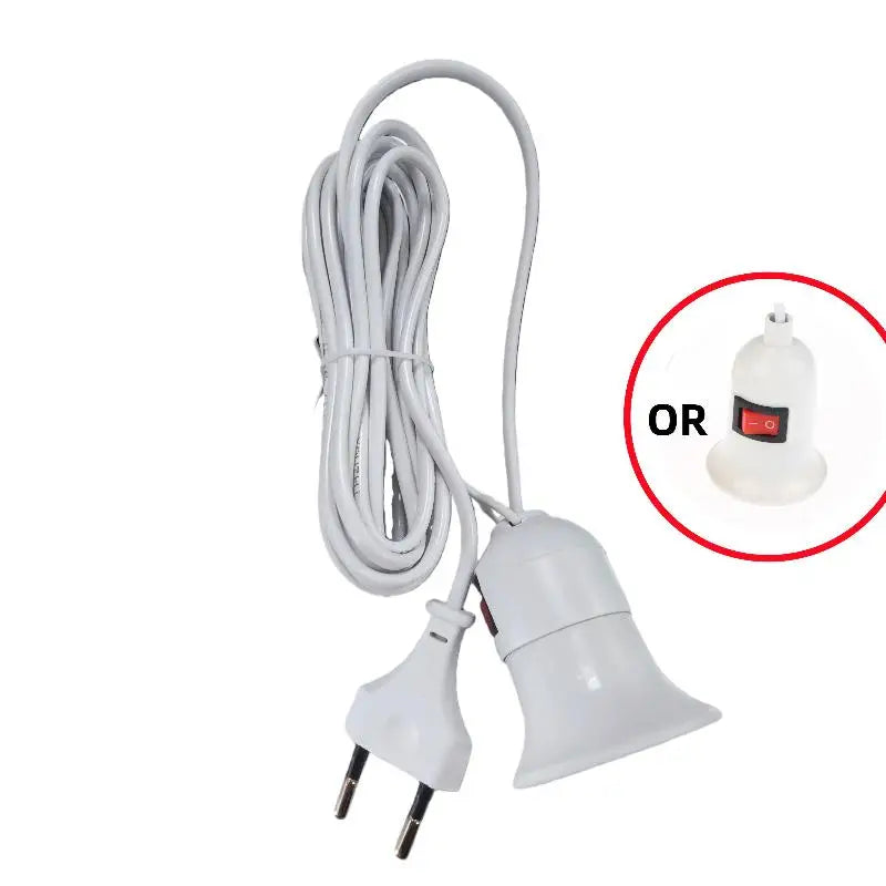 E27 Garden Lampholder 3 5 10 Meter Cable EU Plug Off Switch Perfect Qme 5 Meter