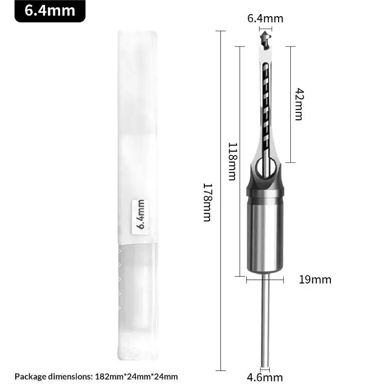 Mortising Chisel Adapter DIY Woodworking Drilling Tools Durable Qme 6.4mm