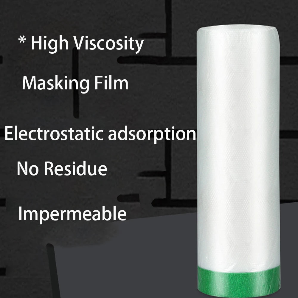 Outer Wall Paint Protection Film Decoration Paint Masking Film High Viscosity Adhesive Furniture Car Spray Paint Protector Qme 1 Roll 2.4mx12M