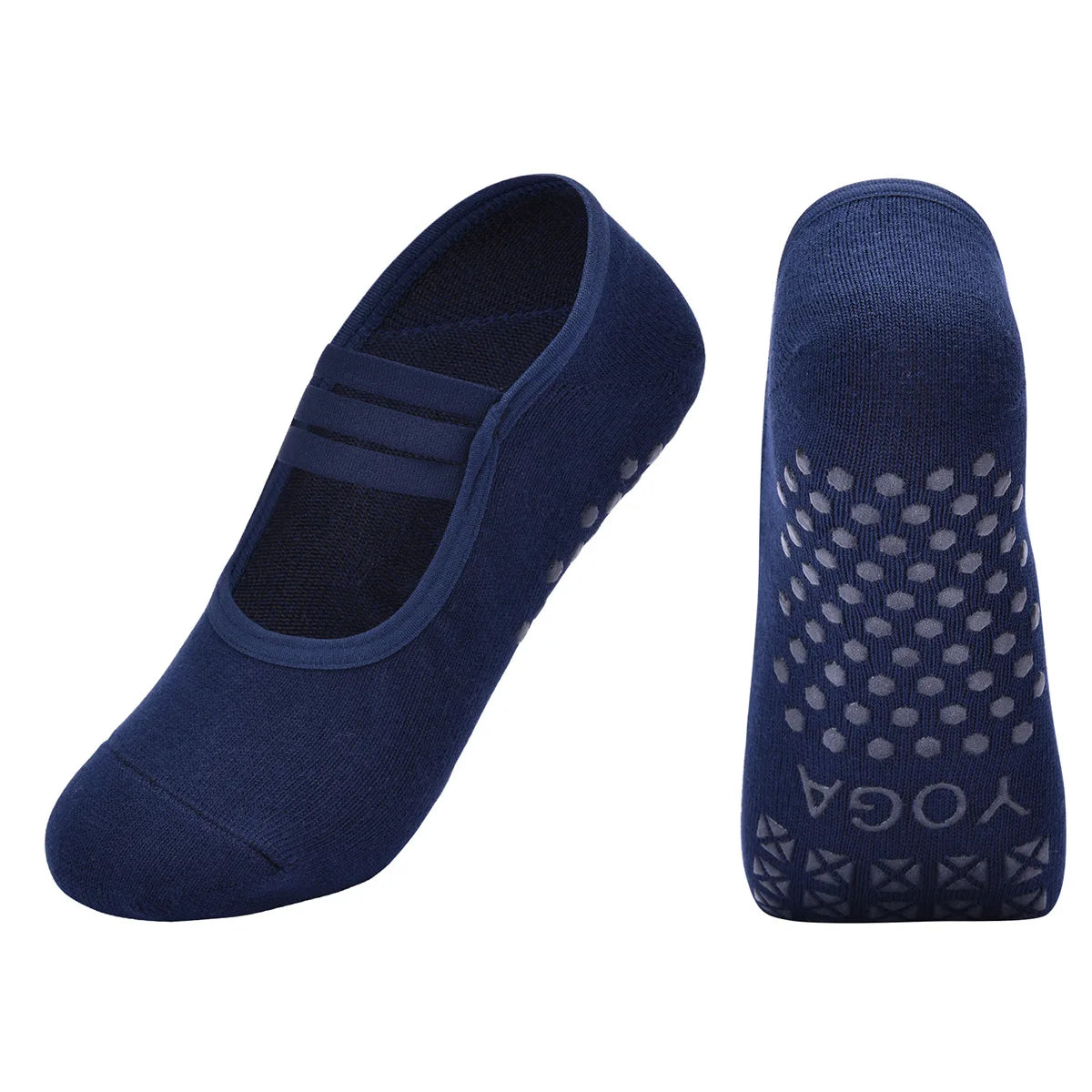 Button Silicone Non-slip Yoga Socks for Female Floor Pilates Socks Backless Breathable Cotton Indoor Fitness Dance Sports Socks Qme h One Size