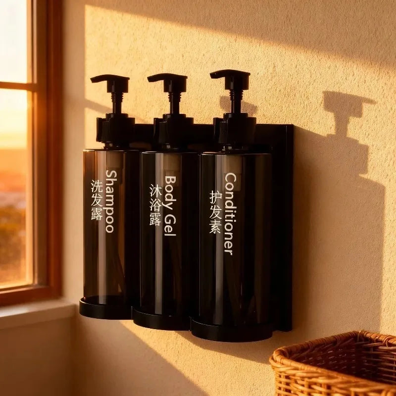 Liquid Soap Dispensers No Drill Shampoo Conditioner Body Wash Qme