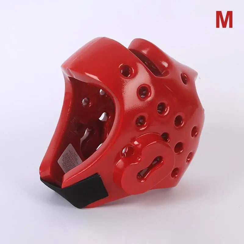 Head Protection Taekwondo Helmet Gear Portable S M L Kickboxing PU Qme M Red