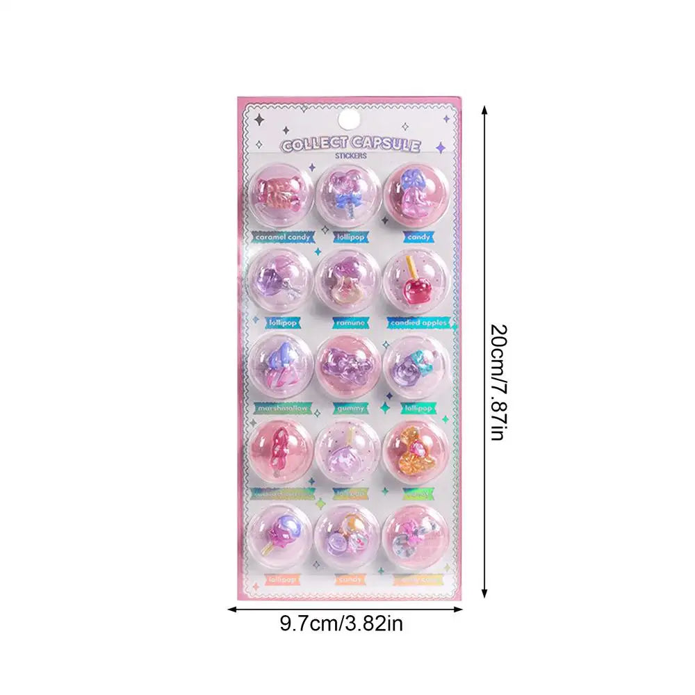 Cute 3D Stickers Embossed Stickers Decorations Journal Decals for Phone Case Notebook Planner Scrapbooking Laptop Craft Kids Qme 05