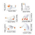 Dashboard Figurines 6 Pieces Animal Geese Figurine Ornament Desktop Statue Accessories for SUV RV Interior Office Road Trip Qme 6pcs
