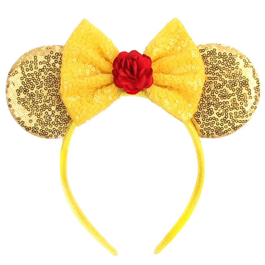 New Hot Sale Trendy Summer Sequins Mouse Ears Hairband Glitter Hair Bows Lightning Headband Girls Kids Hair Accessories Qme Headband 3