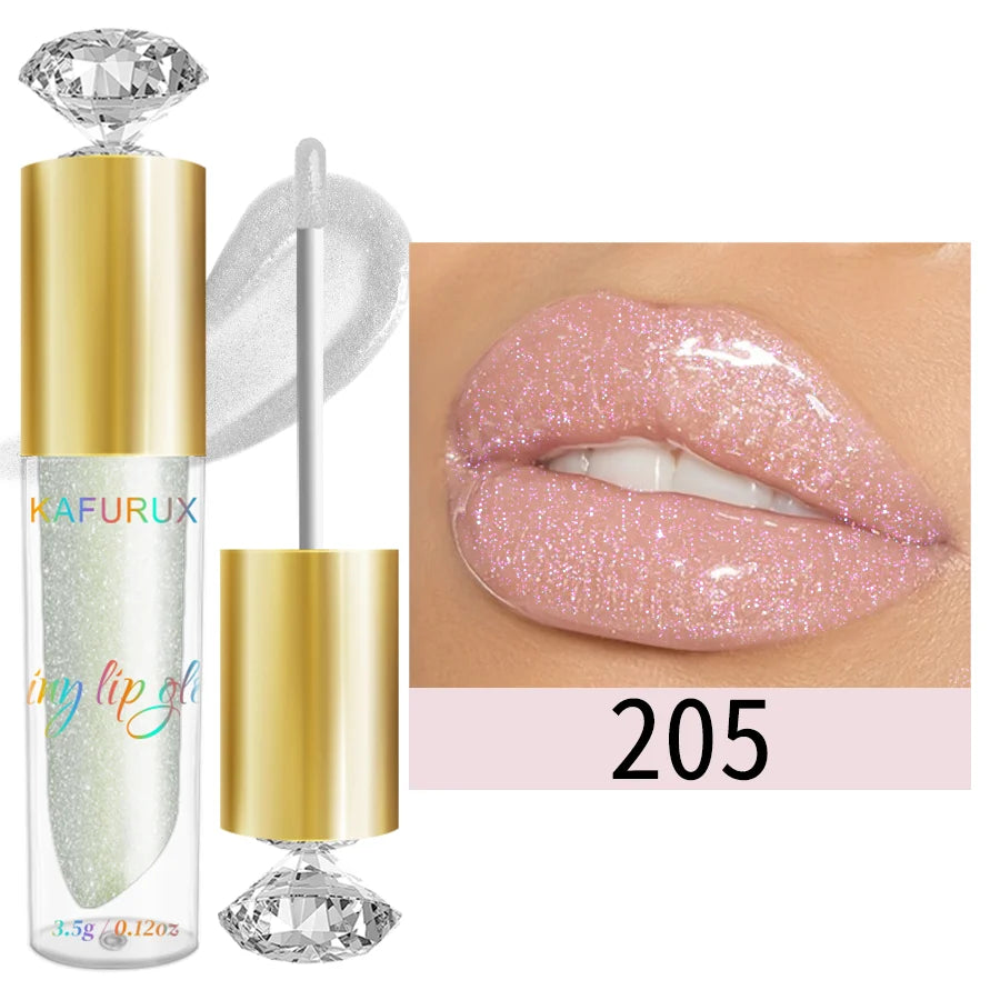 9 Colors Moisturizing Diamond Shimmer Glitter Lip Gloss Makeup Qme 205