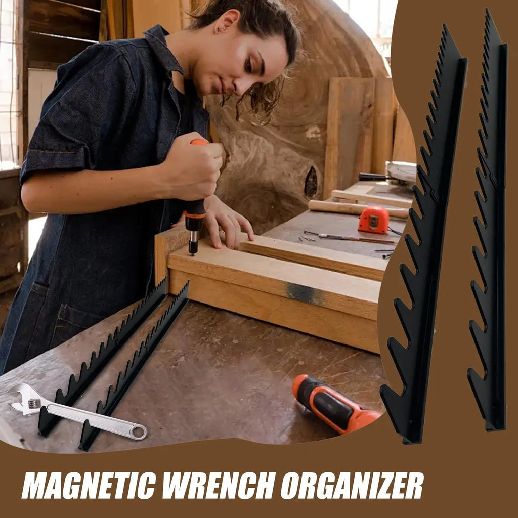 Wrench Organizer Tool Box Wall-mounted Rack Heavy-duty Storage Qme