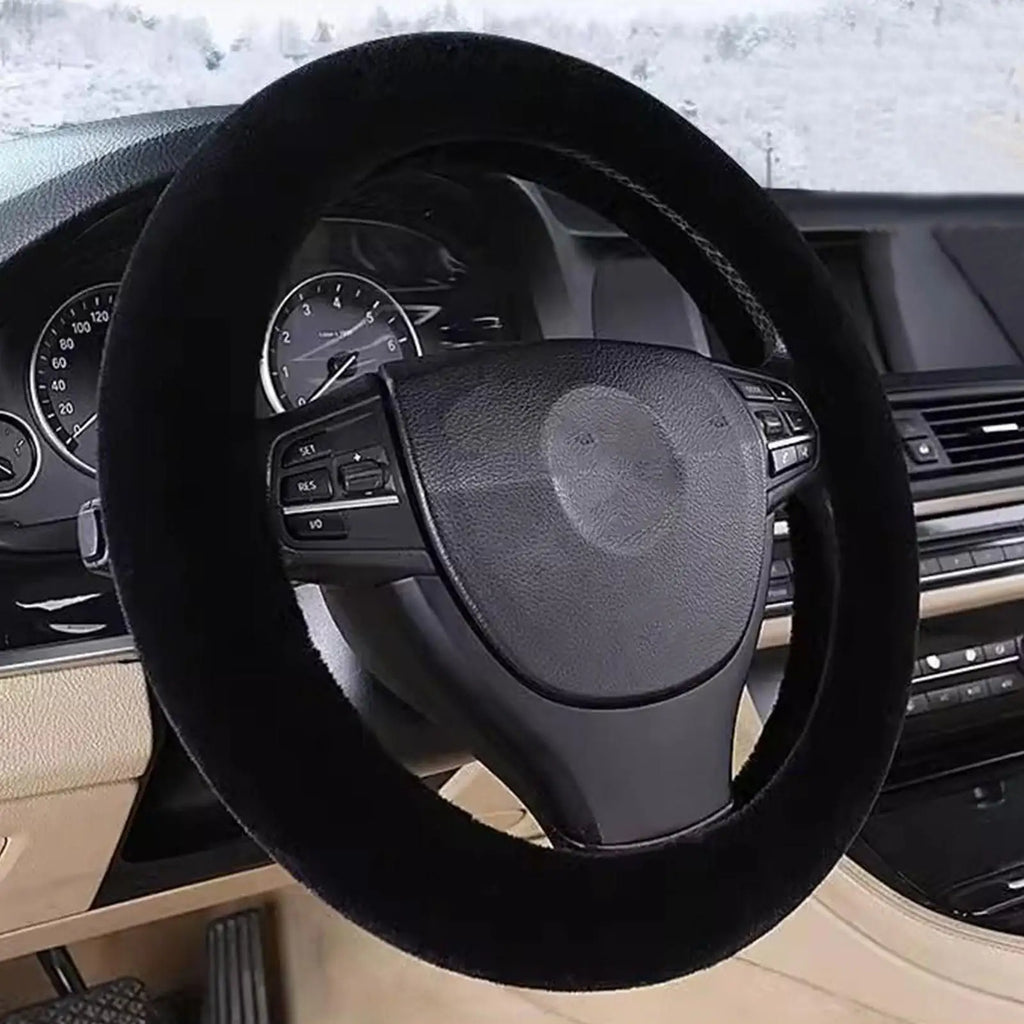 Winter plush steering wheel cover 10.24Inch Plush Protector universal steering wheel coverr for automobiles Qme