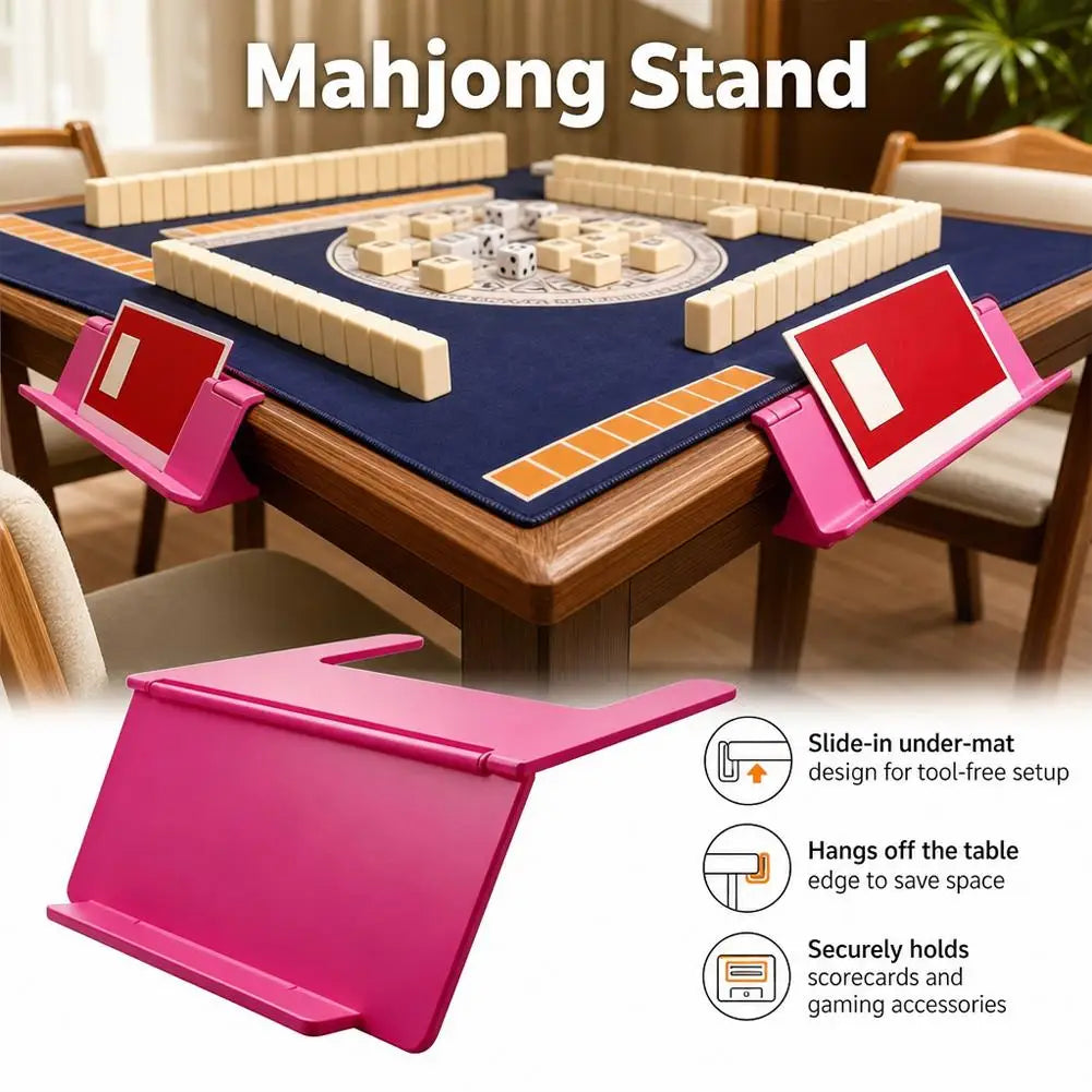 Mahjong Card Holder Table Space-saving Board Games Under Mat Slide Qme