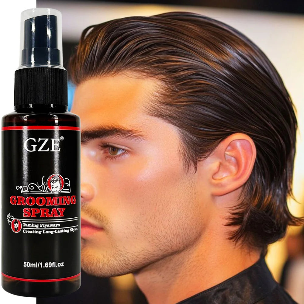 GZE All-In-One Grooming Spray For Man - Leave-In Conditioner & Detangler for Hair & Beard, Softens, Tames Frizz & Adds Shine Qme