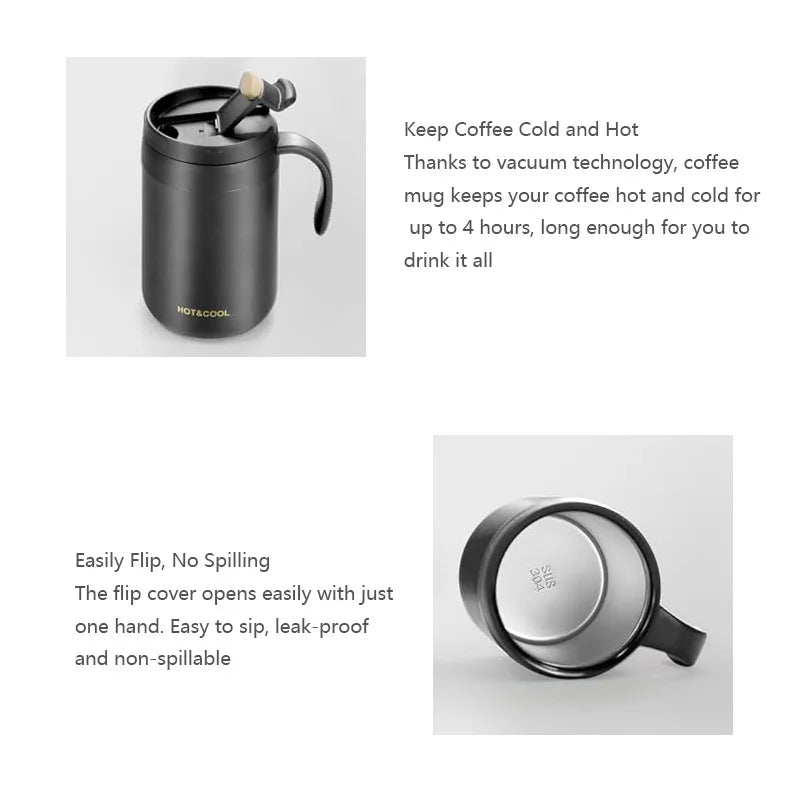Outdoor Portable Pour-over Coffee Cup Stainless Steel Insulated Qme