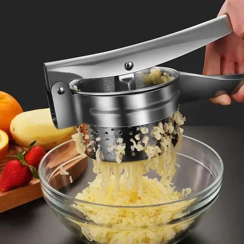 Stainless Steel Masher Ricer Press Mashed Potatoes Maker Fruit Qme
