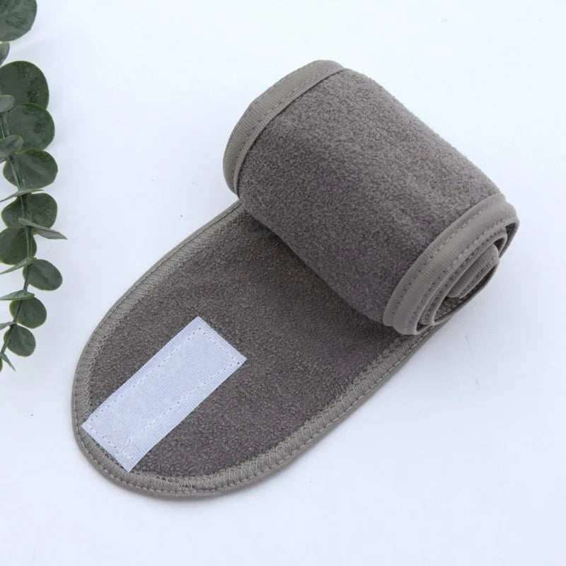 Women Head Band Adjustable SPA Facial Yoga Headband Bath Makeup Hair Qme GRAY