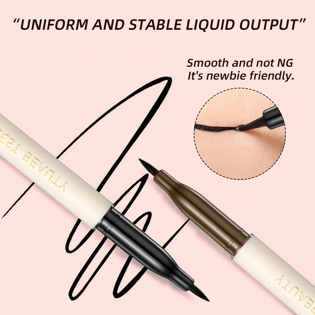 2023 Women 1 Pcs Eyeliner Liquid Pen Waterproof Long Lasting Quick Drying Smooth Makeup Beauty Matte Eyeliner Stamp Eye Pencil Qme