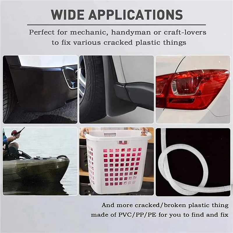 A02F-112PCS Plastic Welding Rods- 7 Types Of Welding Plastic (PP PU ABS PE TPO PA PC) Heating 2-In-1 Plastic Welder Soldering Qme
