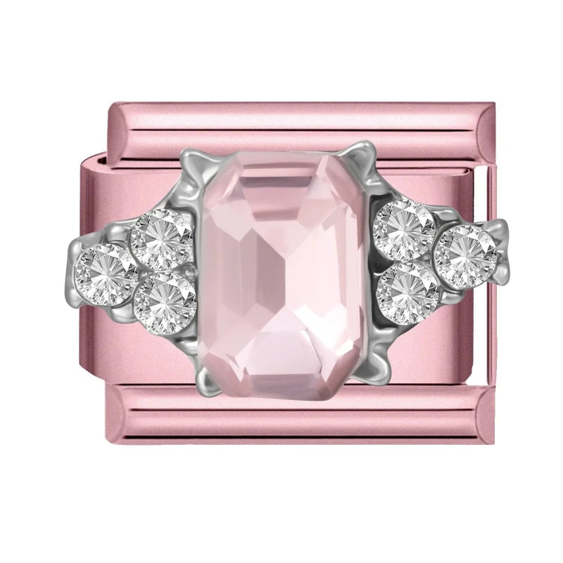Wholeasle Shiny Round Zircon Bow Beautiful Stars Italian Charm Links
