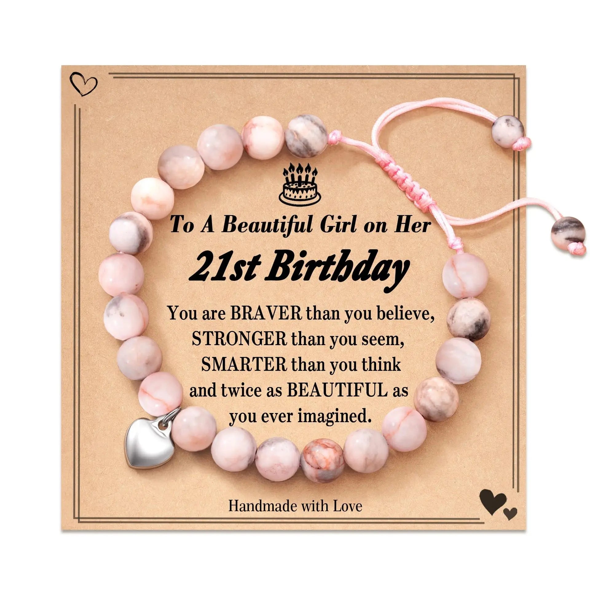 Arrival Gifts Birthday Love-natural Stone Beaded Bracelet Handwoven