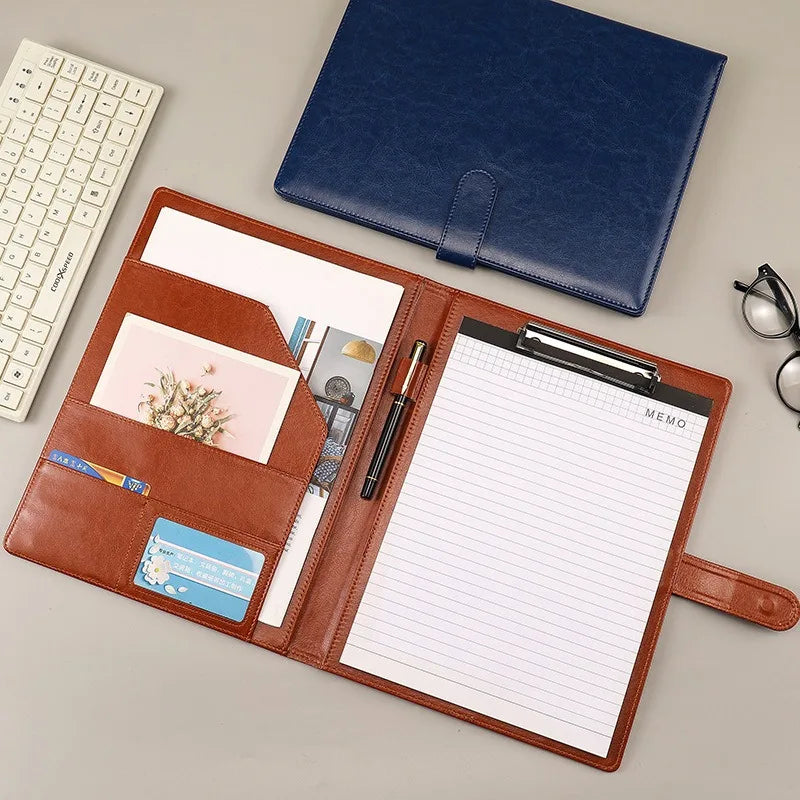 Faux Leather Writing Portfolio Clipboard Cover A4 Letter Legal Pad Qme