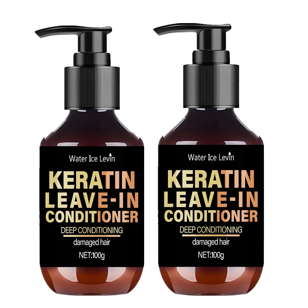 Keratin Leave-In Conditioner with Biotin & Collagen - Repairs Damaged Hair for Deep Moisture, Softness & Shine, Hair Treatment. Qme Smoothing & Straightening