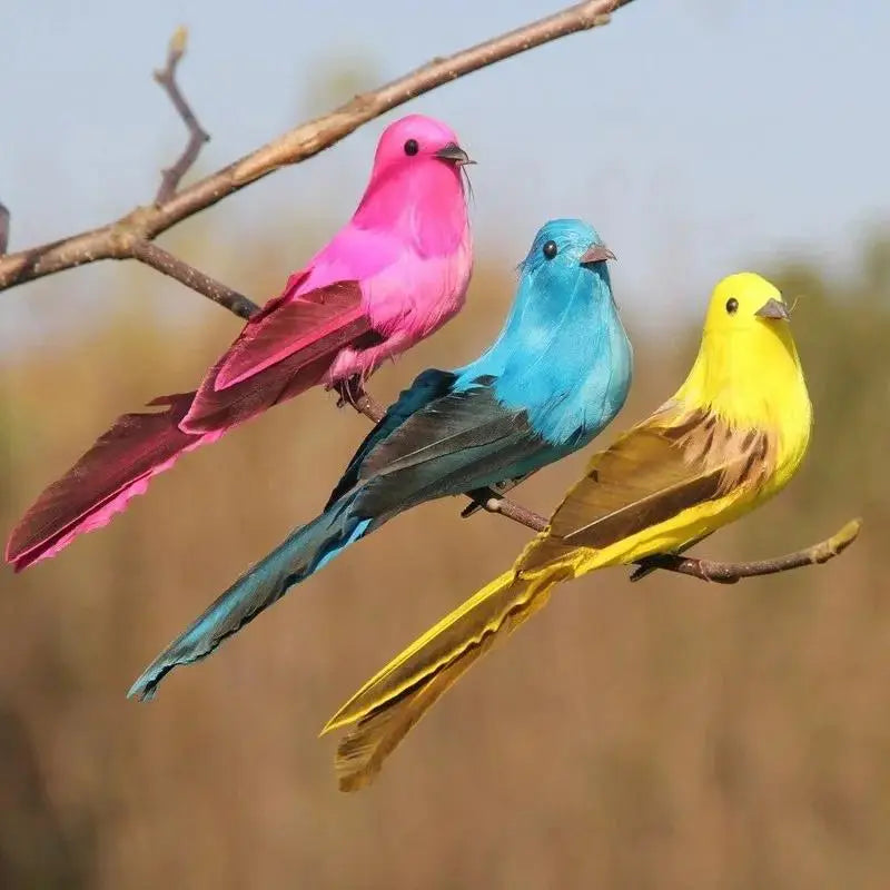 Creative Foam Feather Artificial Parrot Imitation Bird Model Home Qme