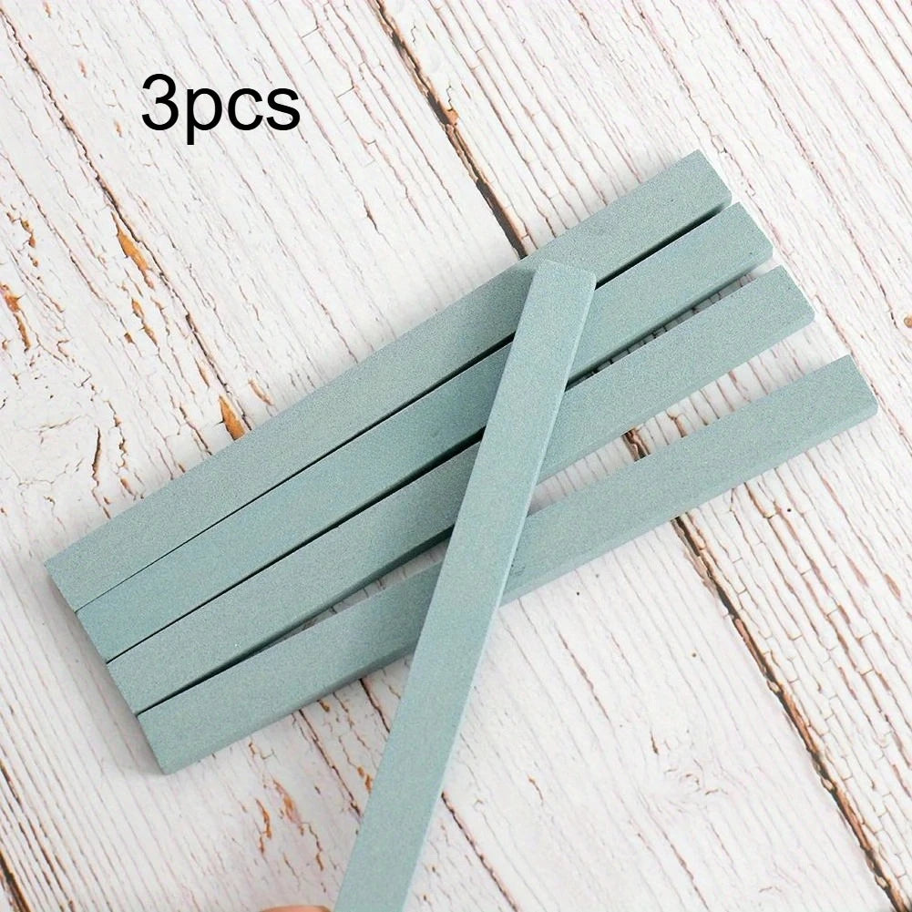 320 Grit Silicon Carbide Sharpening Stone Strip Mini Whetstone For Ceramic Pot Metal Knife Model Polishing Grinding Tool Qme 3pcs 15CM