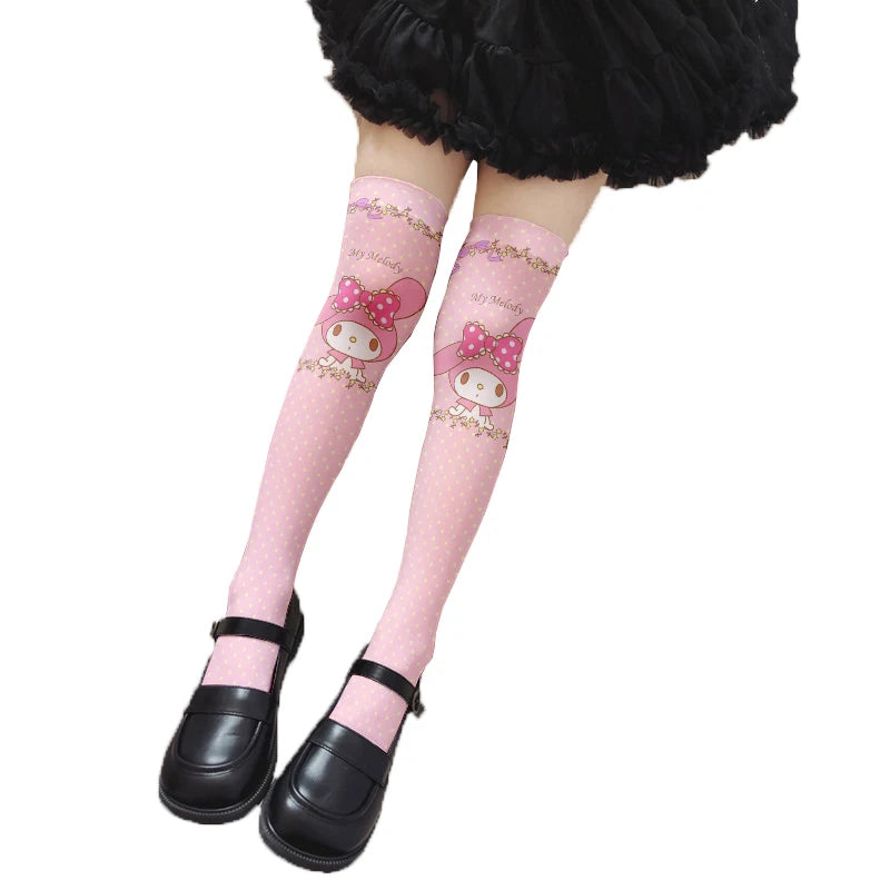 Girls Cute Bunny Stockings Cartoon Two-dimensional Female Universal Qme style1 One Size