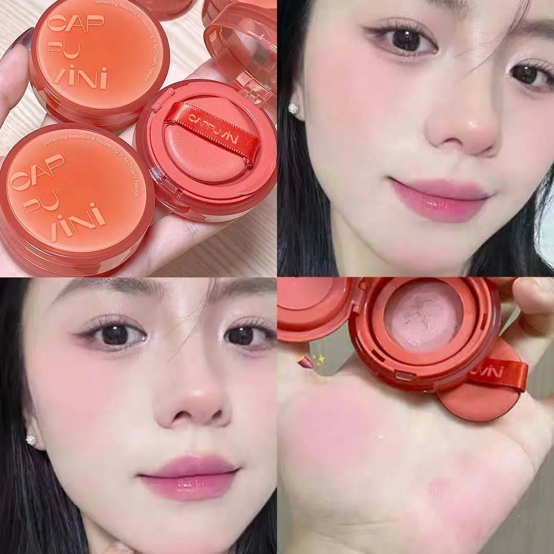 Soft Smooth Blush Cream Mud Pink Rose Brightening Expanding Color Long-lasting Moisturizing Cheek Tint Face Rouge High Pigment Qme 07