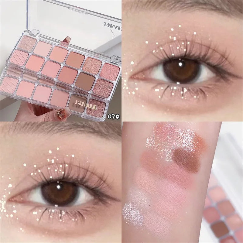 Diamond Sequins Eyeshadow Palette Peach Kumquat Eye Shadow Glitter Pearl Shimmer Shining Kids Makeup Eyeshadow Palette Cosmetics Qme 07