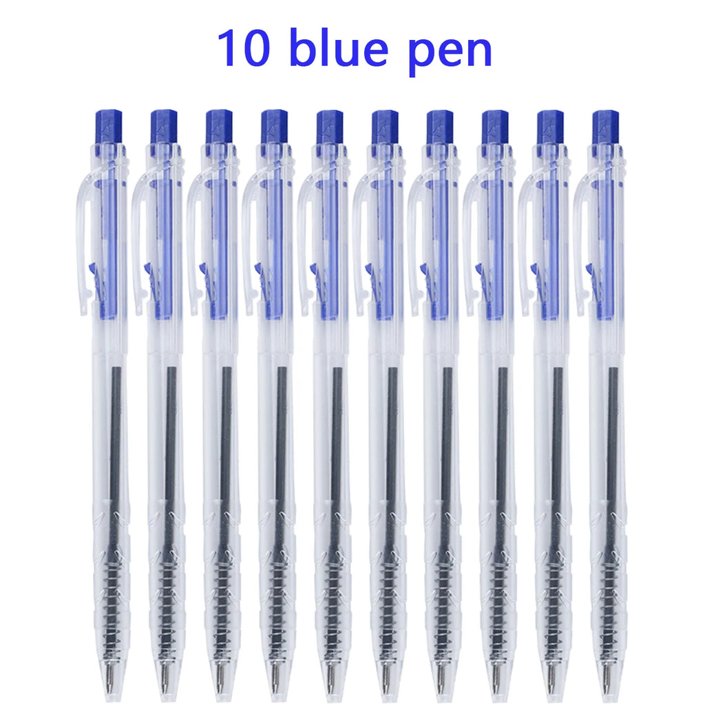 Retractable Ballpoint Pens, Medium Point (0.7mm), 10-30 Pack, Black/Blue/Red Pens Perfect Color Pens For School Office Supplies Qme 10 blue pen