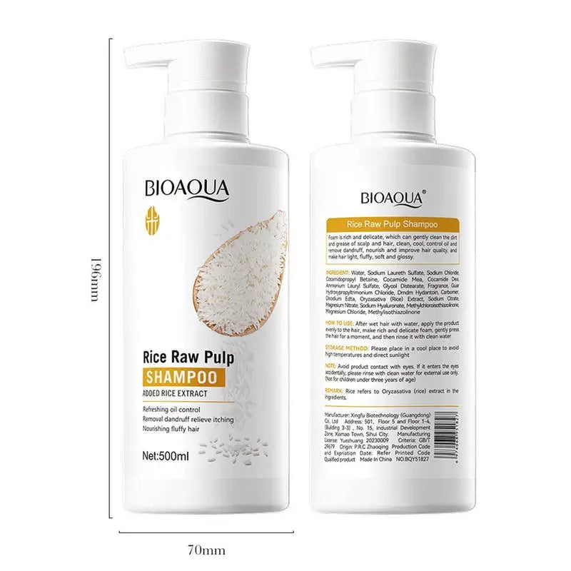 Rice Water Shampoo Volumizing Hair Shampoo For Hair Wash Brittle And Dry Hair Moisturizer For Dry Oily Hair For Travel Spa Qme
