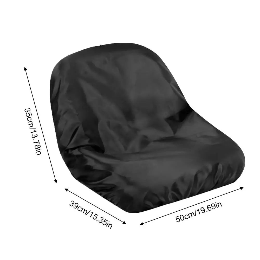 Tractor Seat Cover Rainproof Riding Lawn Mower Seat Covering Full Coverage Tractor Part Outdoor Protection for Yard Garden Field Qme Black