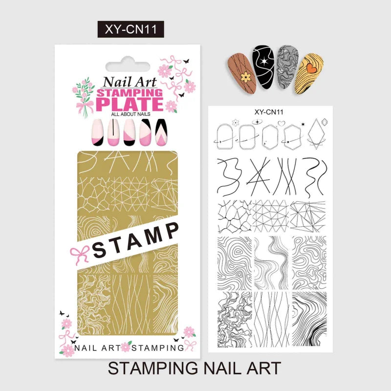 Template Stencils Bowknot Patterns Nail Stamping Plates Nail Art Stamper Kawaii Bow Image Plate Manicure Tools Qme CN11