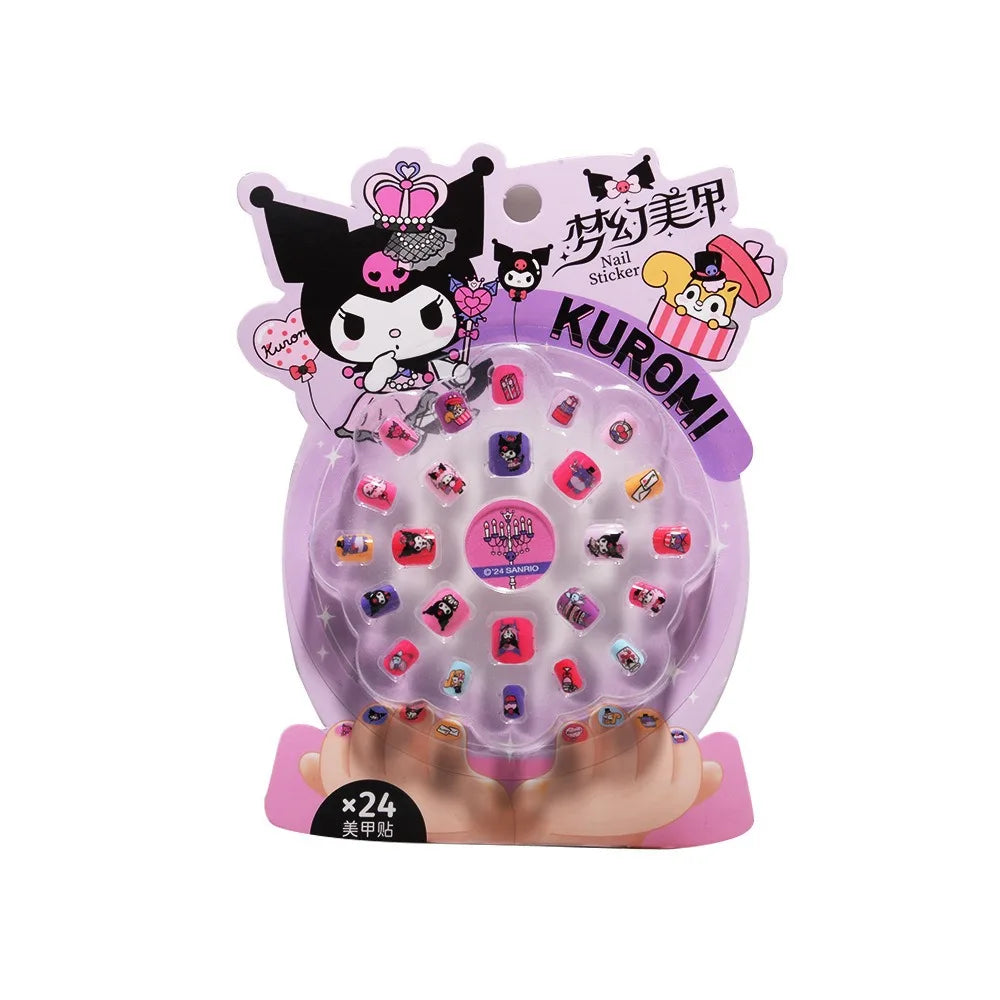 Hello Kitty Kuromi Series Nail Stickers Cute Students Birthday Toys Qme 2
