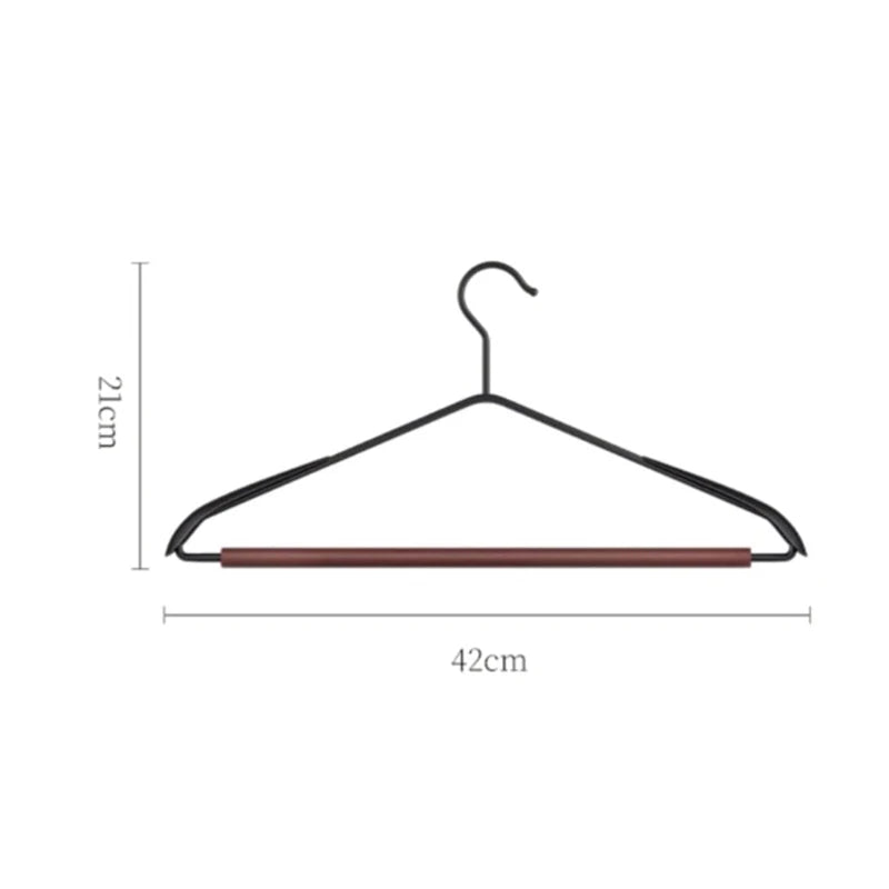 Iron Suit Hanger Seamless Non-slip Paint Metal Home Hotel Dry Wet Qme