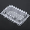 25-Pack Disposable Plastic Hinged Loaf Container Food Fruit Storage Box Disposable Box Disposable Container Food Box Storage Box Qme 22.5 x 12.7 x 8.5 cm