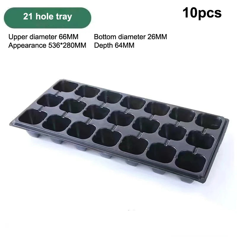 Plastic Gardening Germination Trays Black Seedling Container Garden Qme 1