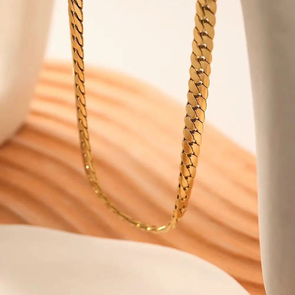 Noble Hot 20-60CM 925 Sterling Silver 18K Gold Color 5MM Chain Luxury Design Necklace for Woman Men Wedding Engagement Jewelry Qme